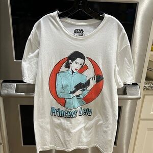 Star Wars Princess Leia White and Red Tee unisex XL